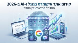 קידום אתר איקומרס (אתר חנות) בגוגל ו-AI ב-2026