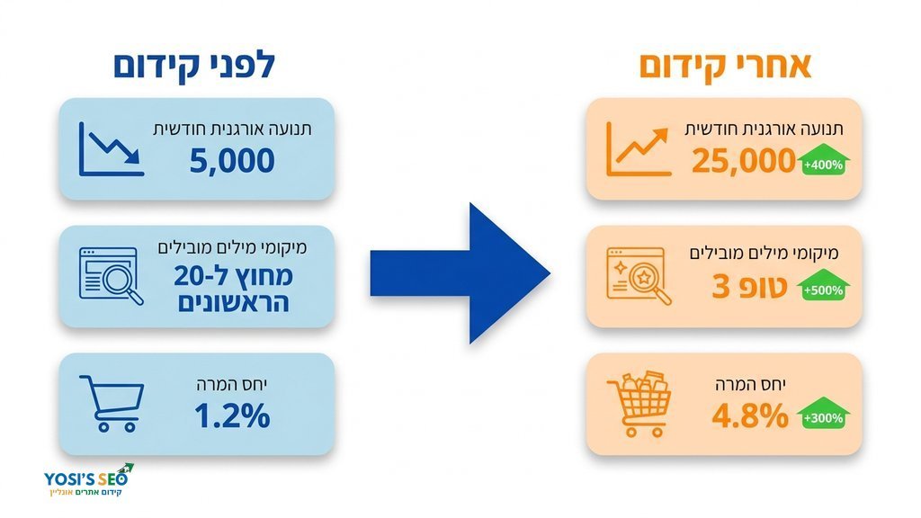 נוצר על ידי מודל בינה מלאכותית Gemini Pro צוות מומחי SEO של יוסיז קידום אתרים מבצעים ניתוח נתונים ואופטימיזציה לאתר